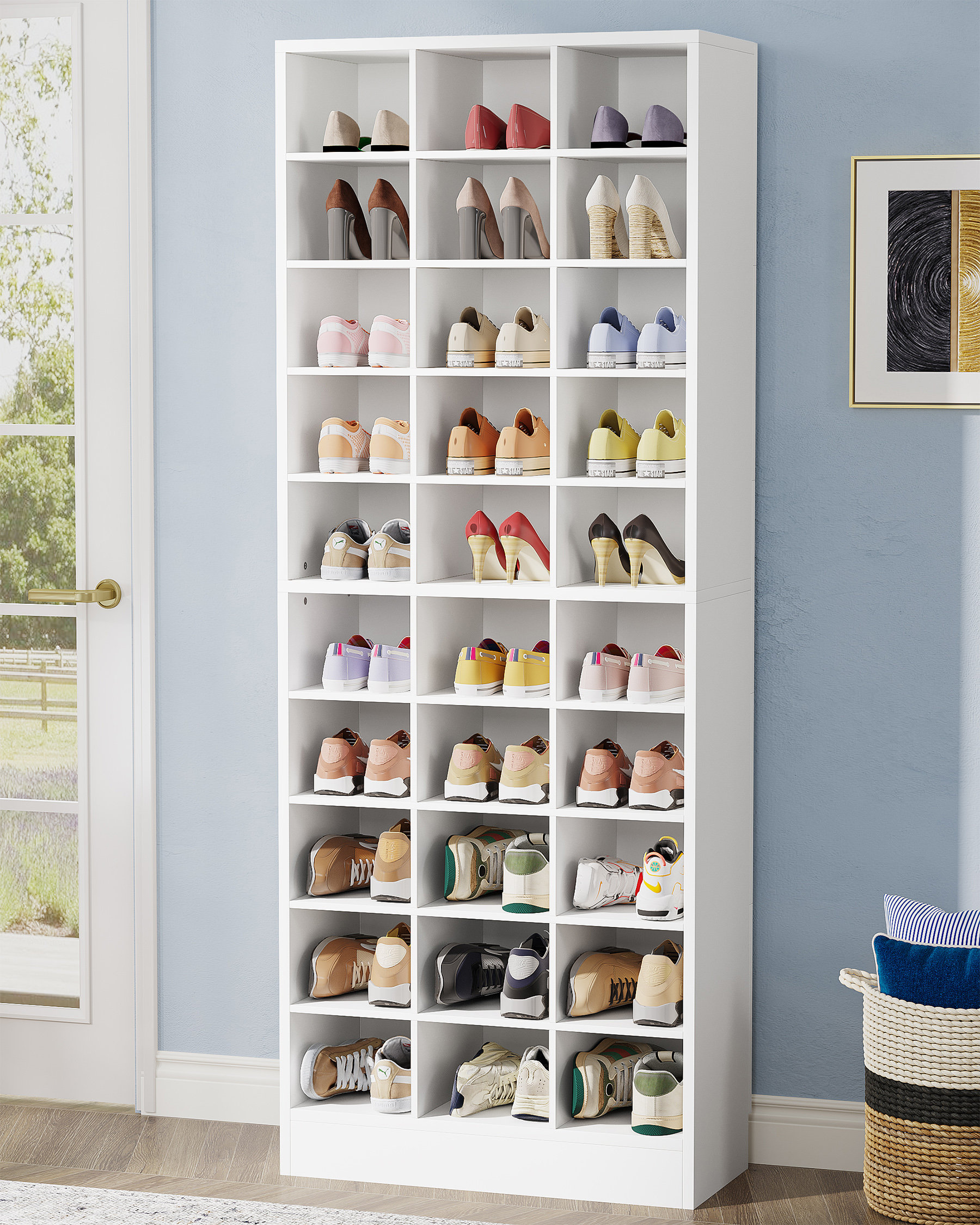 30 Pair Shoe Storage Cabinet Hokku Designs Finish White